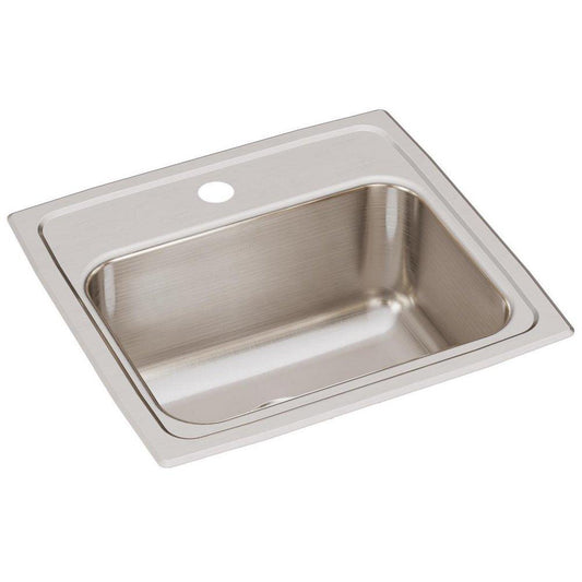 Elkay Lustertone® 17 in. Drop-in Stainless Steel Single Bowl Kitchen Sink in Lustrous Satin