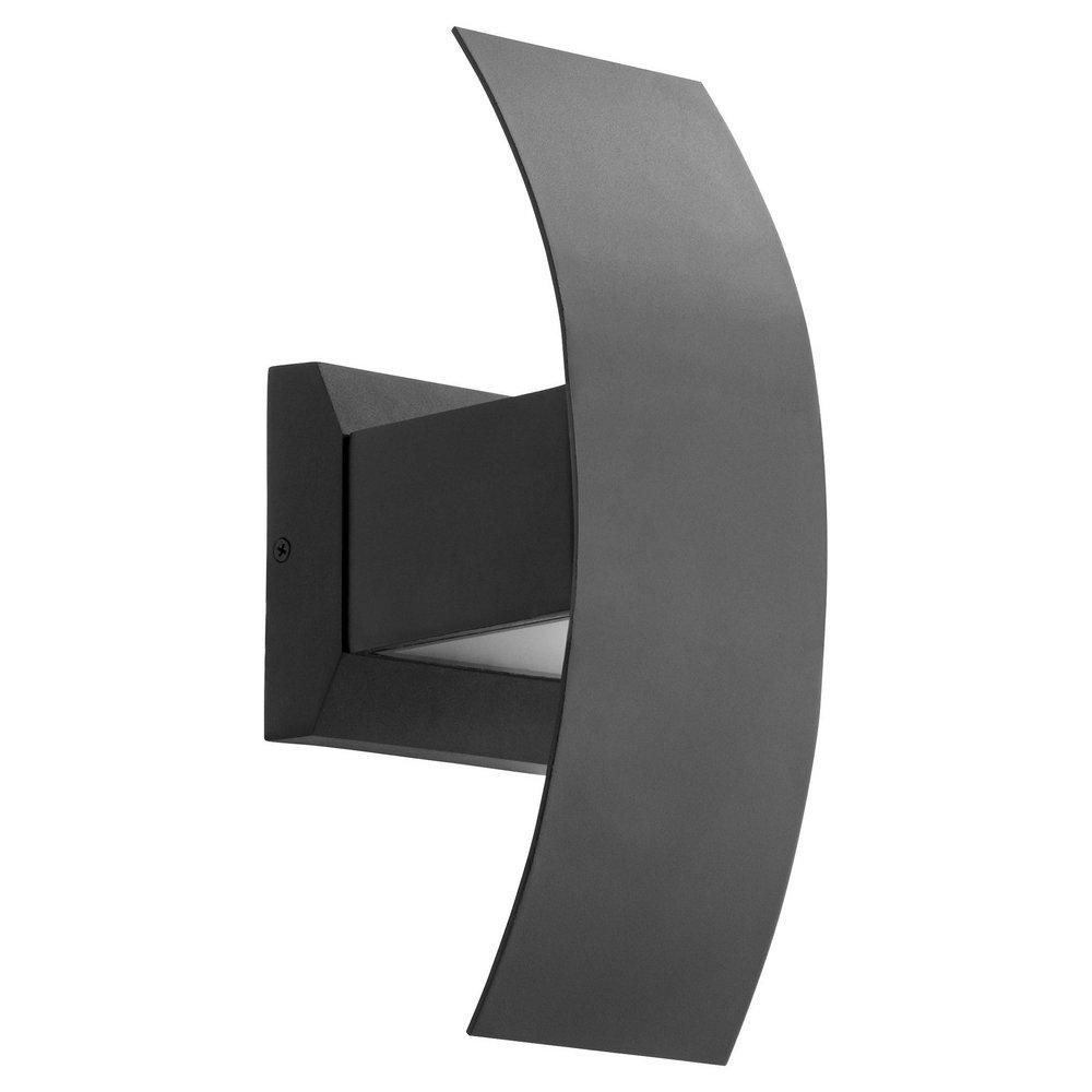 Quorum International Curvo 6W 2-Light 12-1/2 in. Outdoor Wall Sconce in Black