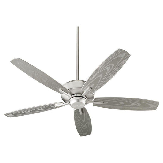Quorum International Breeze 55W Ceiling 5-Blade Fan in Satin Nickel