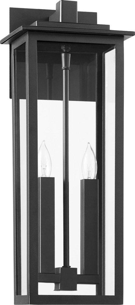 Quorum International Westerly 60W 2-Light 19-1/2 in. Outdoor Wall Sconce in Black
