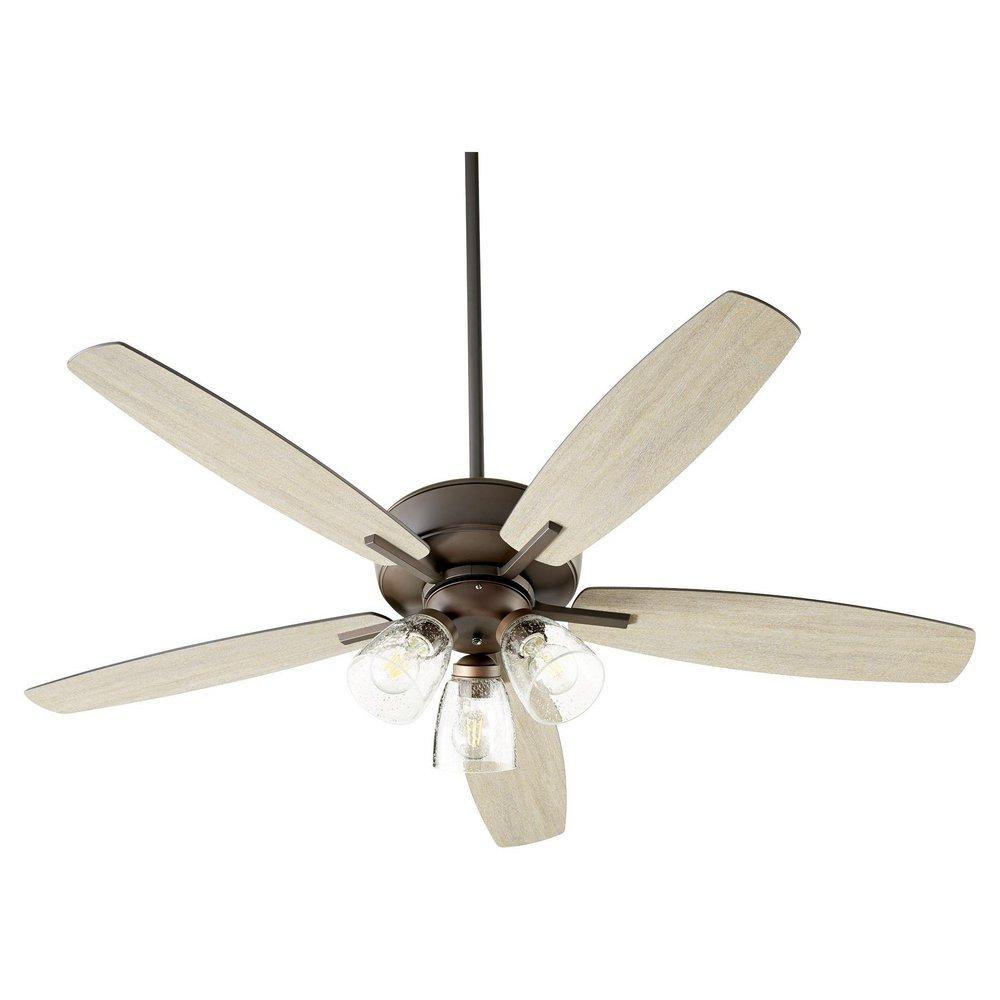 Quorum International Breeze 66W 3-Light 5-Blade Medium E-26 LED Ceiling Fan in Oiled Bronze