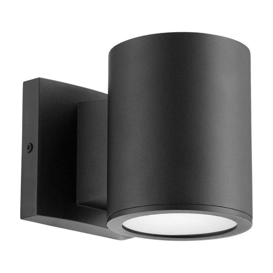 Quorum International Cylinder 6W 1-Light Array LED Outdoor Wall Sconce in Noir
