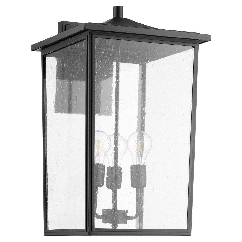 Quorum International Riverside 60W 3-Light 22 in. Outdoor Wall Sconce in Black
