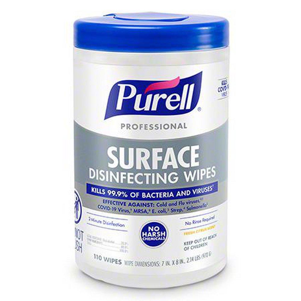 Surface and Disinfectant Wipe in White (Case of 6)