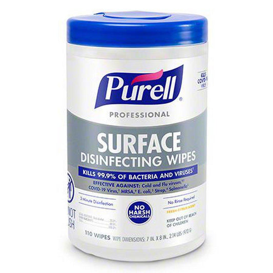 Surface and Disinfectant Wipe in White (Case of 6)