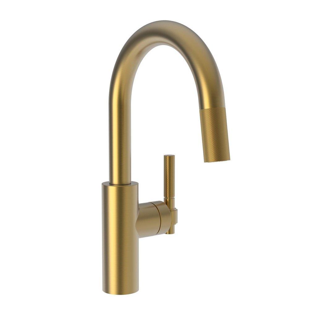 Newport Brass Muncy Single Handle Pull Down Bar Faucet in Satin Bronze - PVD
