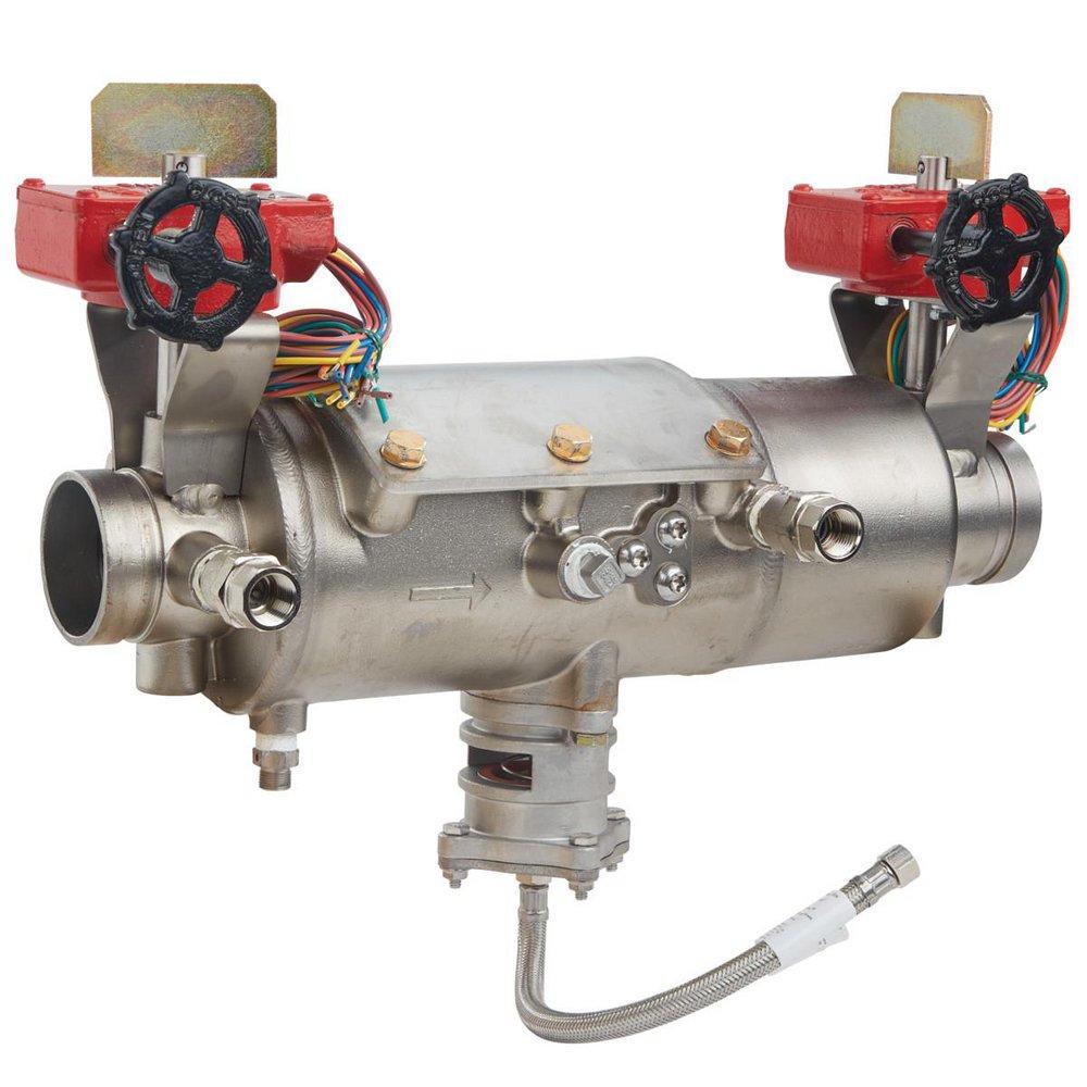 Ames Fire & Waterworks Deringer 40/40G 2-1/2 in 304 Stainless Steel Grooved Reduced Pressure Zone Assembly with Shutoff Valves