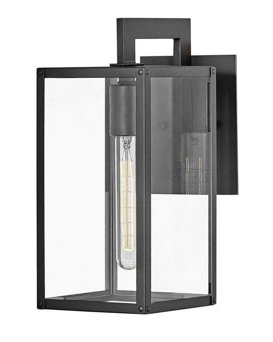 Hinkley Max 12W 1-Light 13-3/10 in. Outdoor Wall Sconce in Black