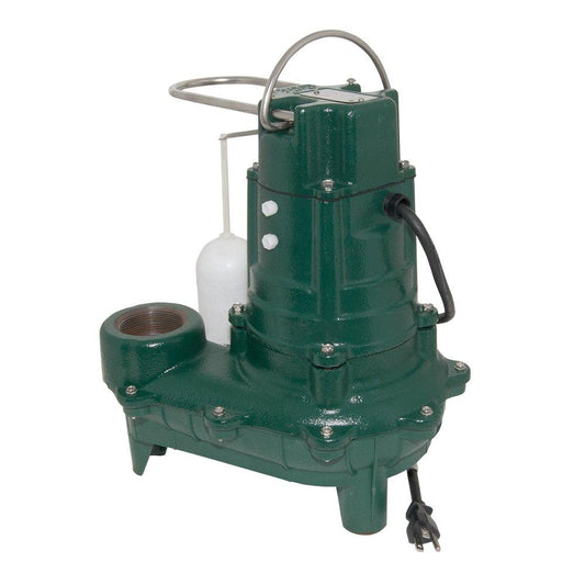 Zoeller Pump Co Waste-Mate 1/2 HP 115V Cast Iron Sewage Pump with Mechanical Float Switch