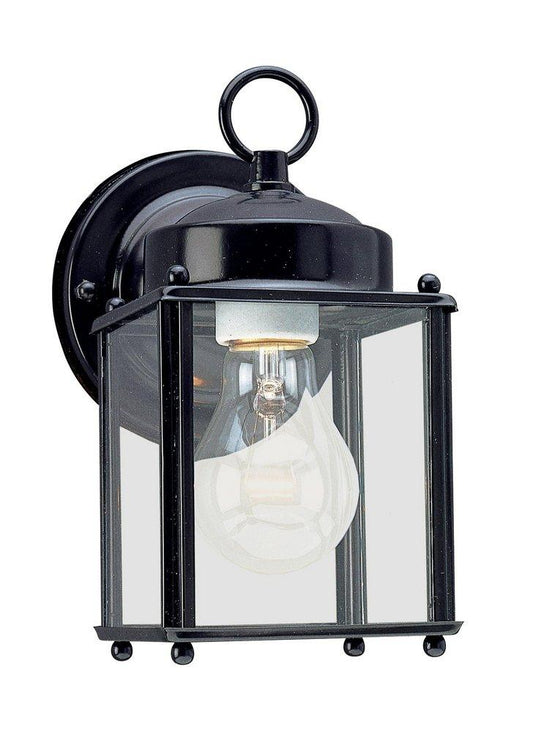 Seagull Lighting New Castle 4-1/4 in. 100 W 1-Light Medium Lantern in Black