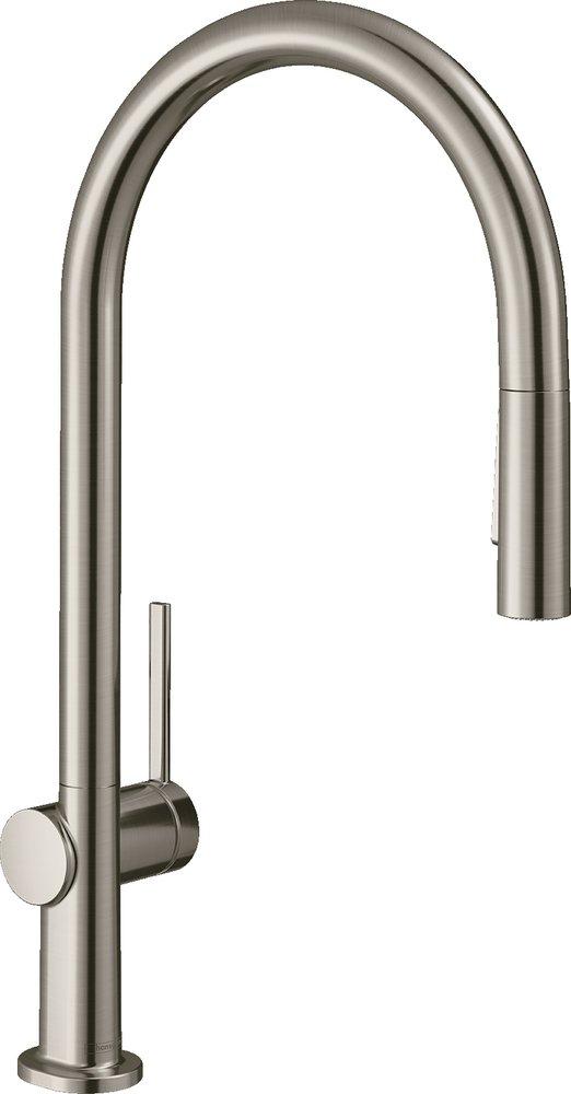 Hansgrohe Talis N Single Handle Pull Down Kitchen Faucet in Steel Optic