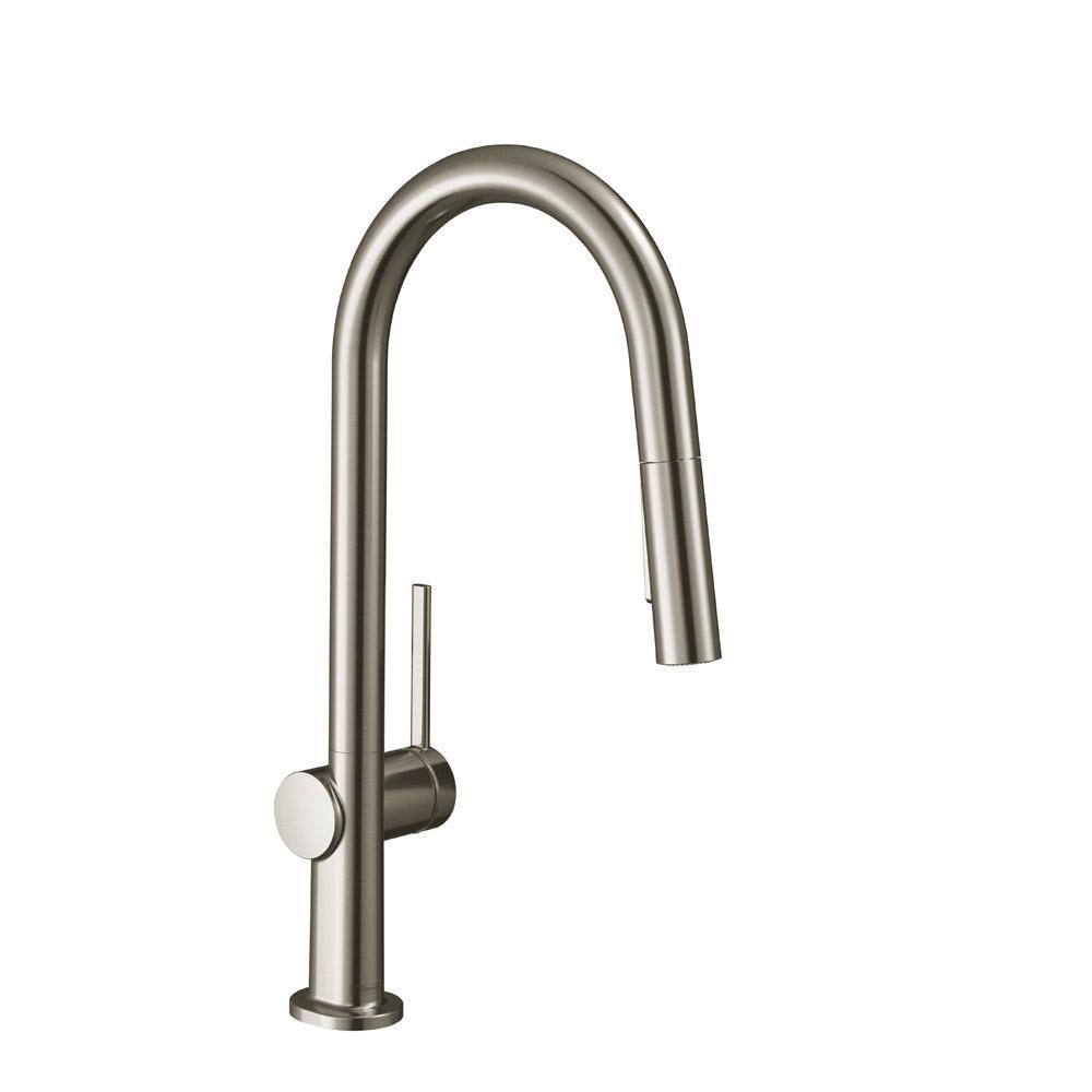 Hansgrohe Talis N Single Handle Pull Down Kitchen Faucet in Steel Optic