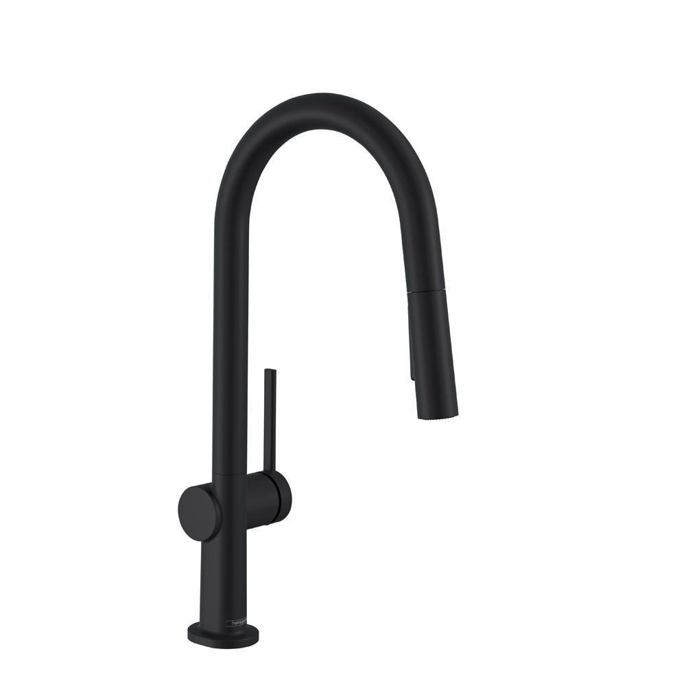 Hansgrohe Talis N Single Handle Pull Down Kitchen Faucet in Matte Black