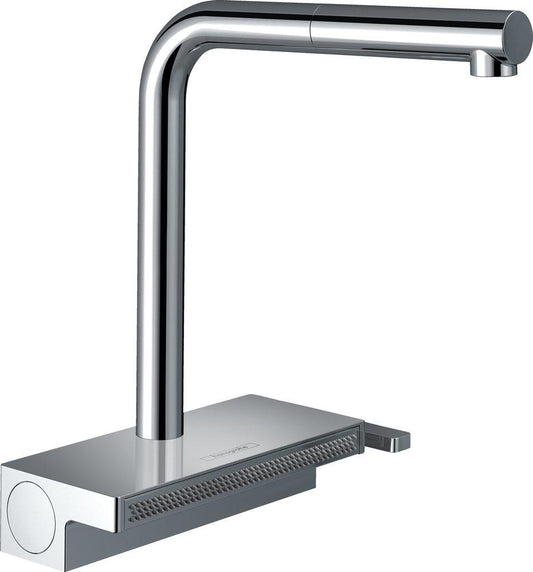 Hansgrohe Aquno Select Single Handle Pull Out Kitchen Faucet in Chrome