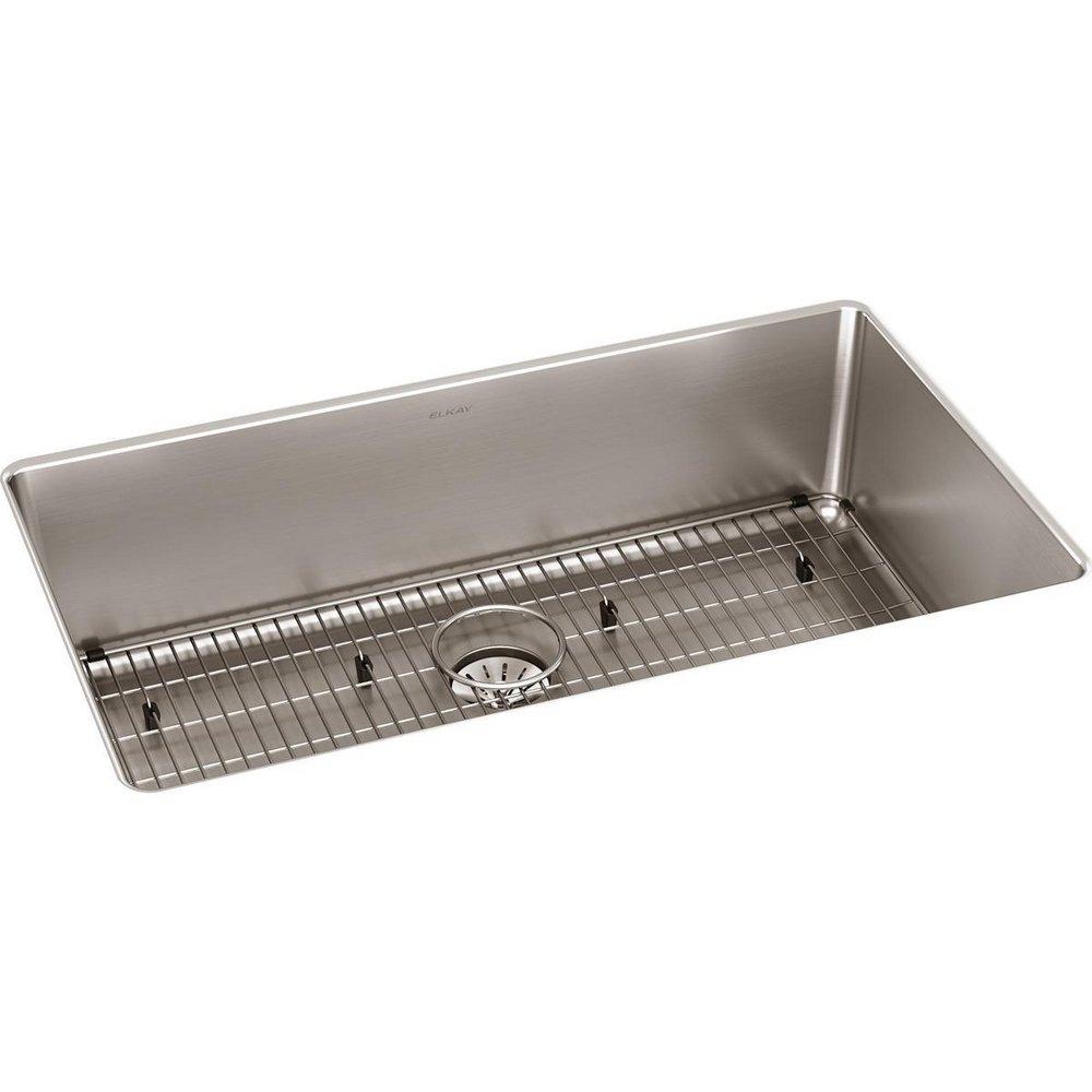 Elkay Lustertone Iconix™ 32-1/2 in. Undermount Stainless Steel Single Bowl Kitchen Sink in Luminous Satin