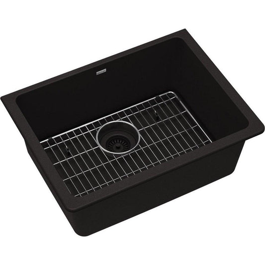 Elkay Classic® 24-5/8 in. Undermount Composite Single Bowl Kitchen Sink in Black