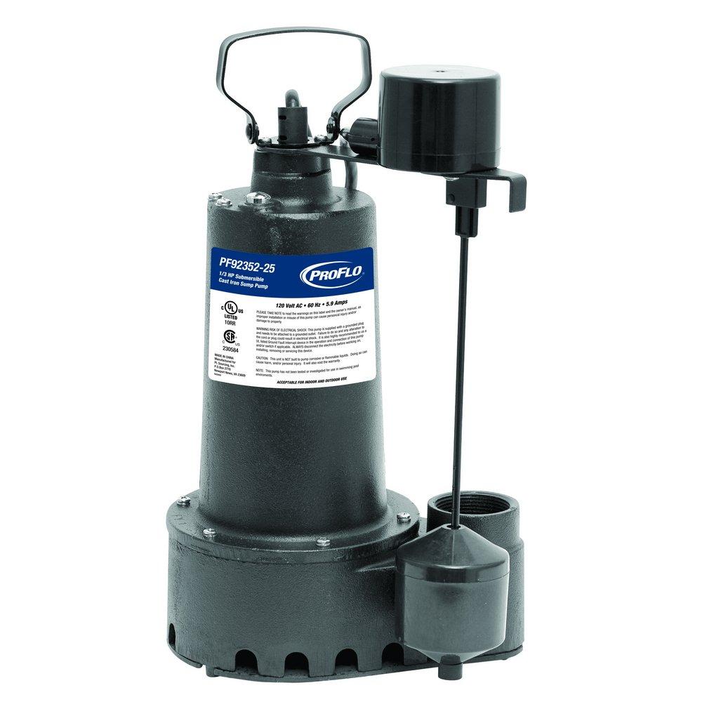 1/3 HP 120V Cast Iron Submersible Sump Pump