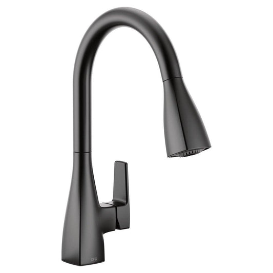 CFG Slate™ Single Handle Pull Down Kitchen Faucet in Matte Black