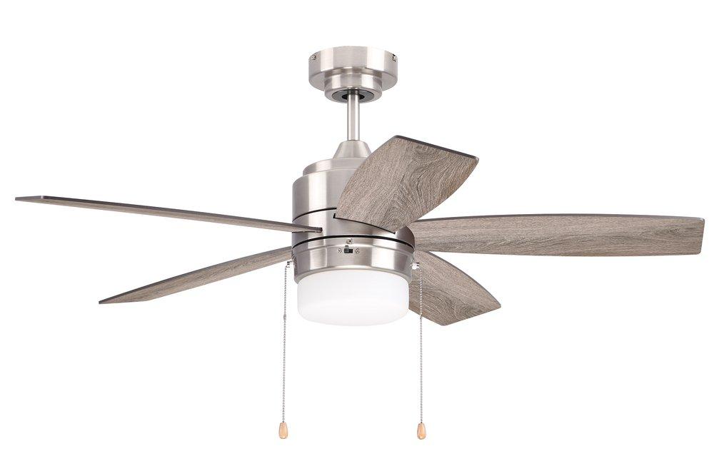 44 in. 5-Blade Indoor Ceiling Fan in Brushed Nickel