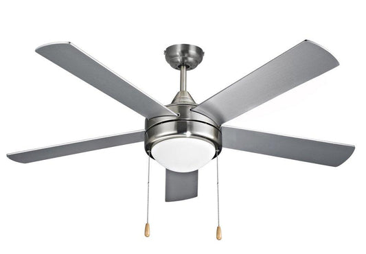 52 in. 5-Blade Indoor Ceiling Fan in Brushed Nickel