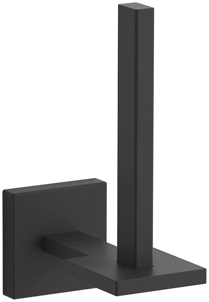 KOHLER Square Vertical and Wall Toilet Tissue Holder in Matte Black