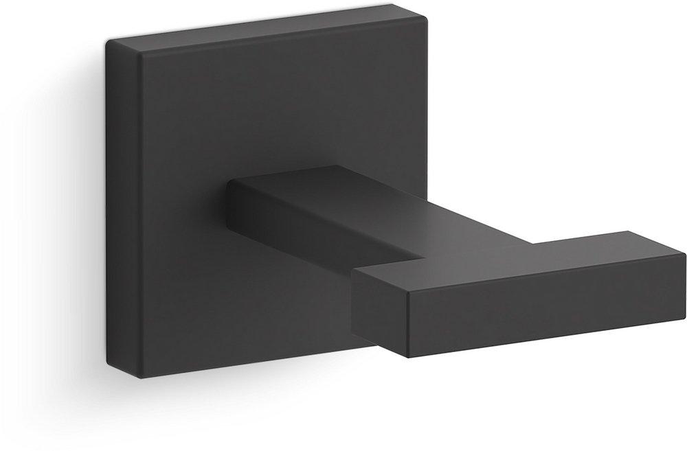 KOHLER Square 1-Hook Robe Hook in Matte Black