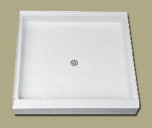 Florestone Saflor® 60 in. x 32 in. Shower Base with Center Drain in White
