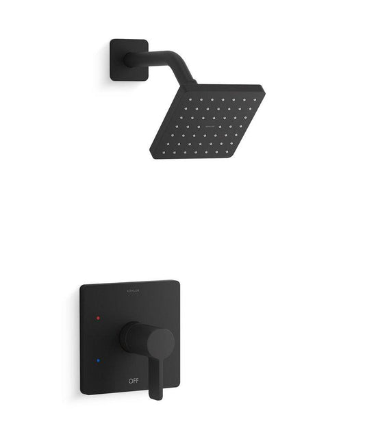 KOHLER Parallel™ One Handle Single Function Shower Faucet in Matte Black (Trim Only)