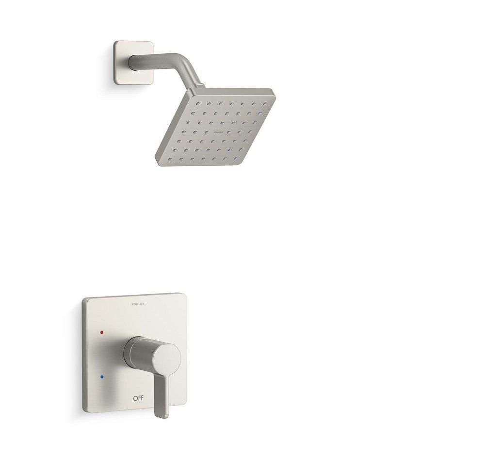 KOHLER Parallel™ One Handle Single Function Shower Faucet in Vibrant® Brushed Nickel (Trim Only)