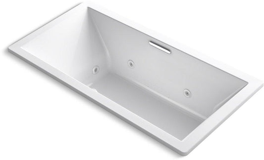 KOHLER Underscore® 72 x 36 in. Whirlpool Drop-In Bathtub with Center Drain in White