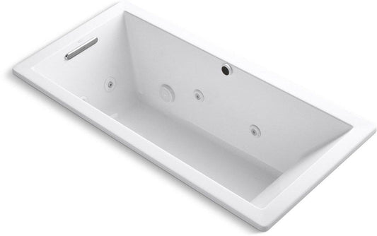 KOHLER Underscore® 66 x 32 in. Whirlpool Drop-In Bathtub with Reversible Drain in White