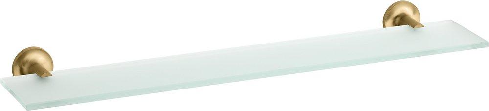 KOHLER Purist® Metal Bathroom Shelf in Vibrant® Brushed Moderne Brass