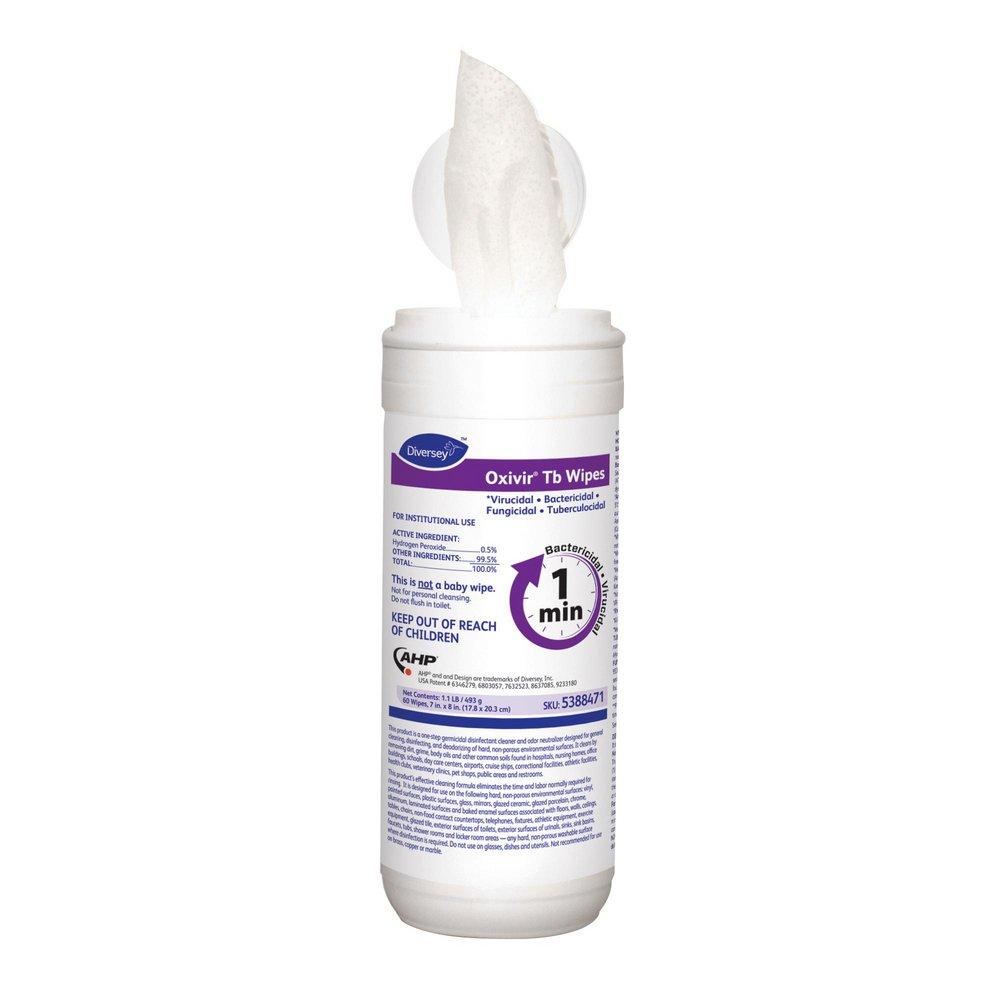 Diversey Oxivir® TB 60 ct. TB Disinfecting Wipes (Case of 12)