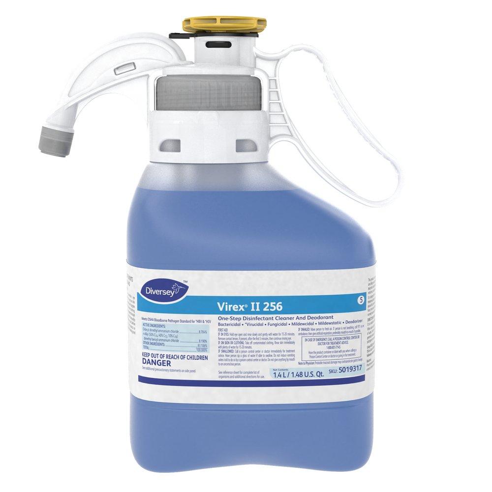 Diversey Virex® II 256 1.4 L One-Step Disinfectant Cleaner and Deoderizer (Case of 2)