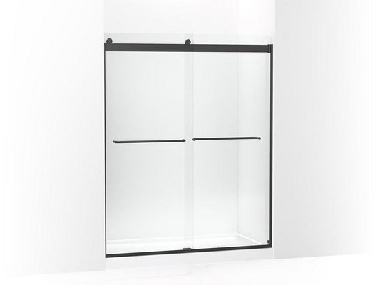 KOHLER Levity® 74 x 59-5/8 in. Frameless Sliding Shower Door in Matte Black