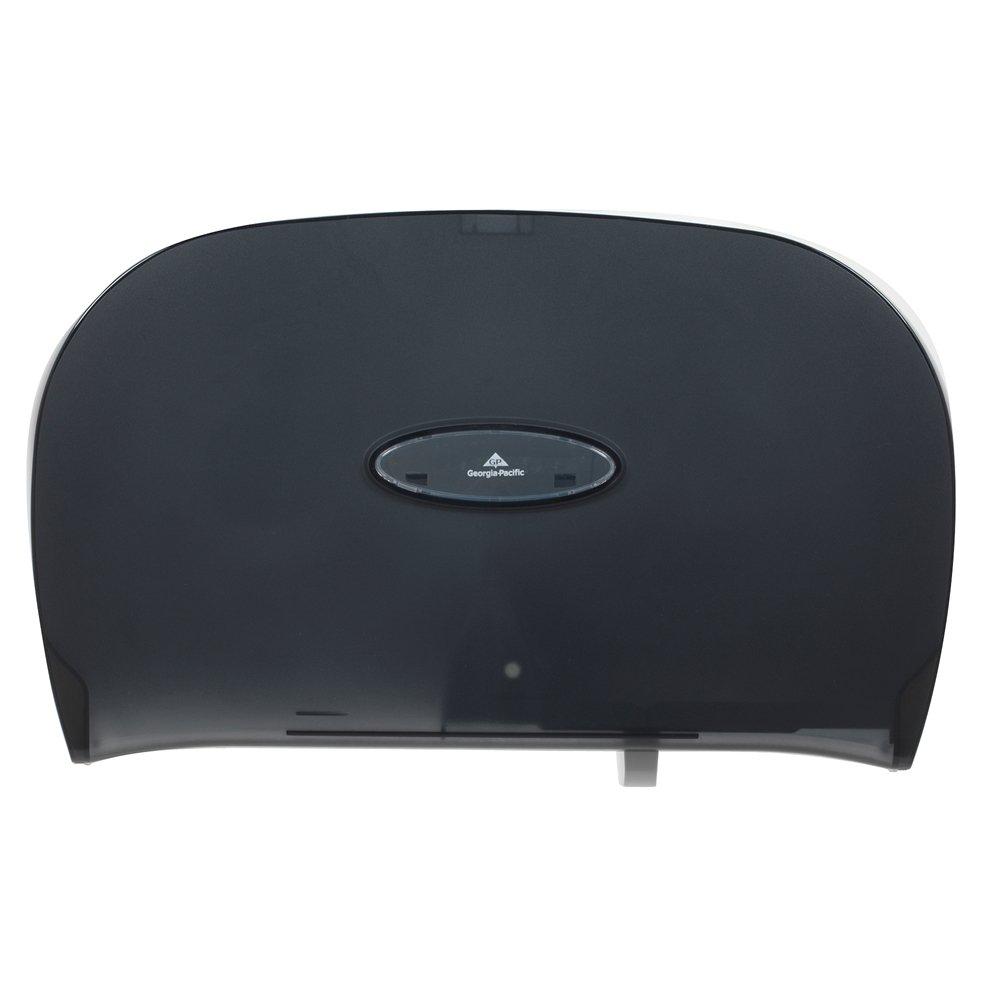 Georgia-Pacific Jumbo Jr. Side-by-Side High-Capacity Jumbo Toilet Paper Dispenser in Black (Roll of 2)