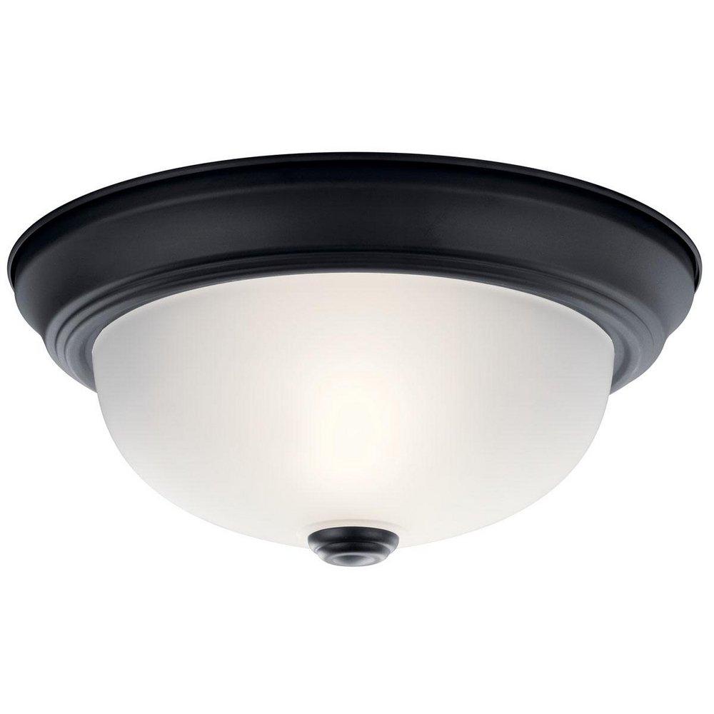 Kichler Lighting Signature 4-3/4 x 11-1/4 in. 60W 2-Light Incandescent Flush Mount Ceiling Fixture in White