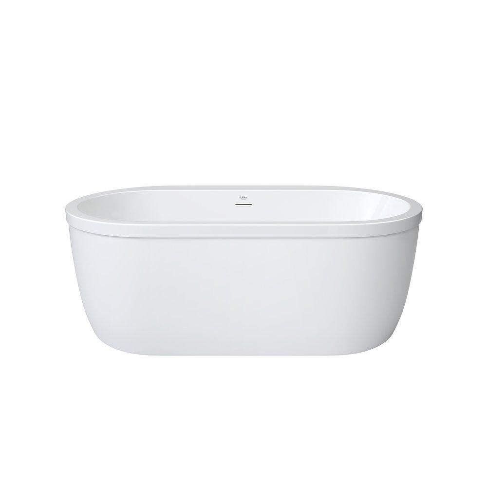 PROFLO® Borealis 59 x 32 in. Freestanding Bathtub with Rear Center Drain in White