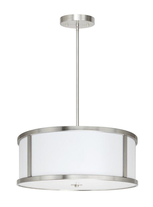 3-Light Medium E-26 Pendant in Brushed Nickel