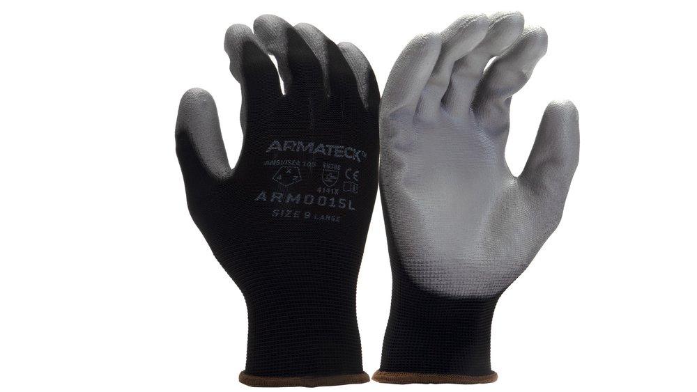 15G Nylon Polyurathane Palm Dipped Gloves, S