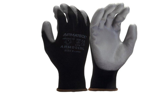 15G Nylon Polyurathane Palm Dipped Gloves, S
