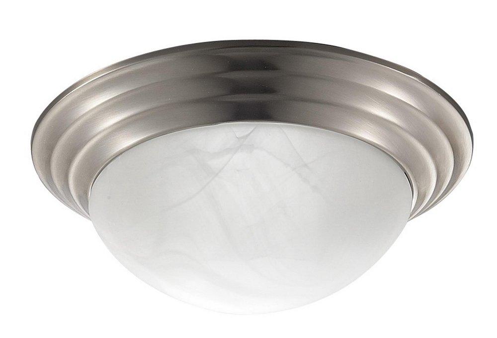 12 in. Twist-On Flush Mount Ceiling Fixture in Brushed Nickel