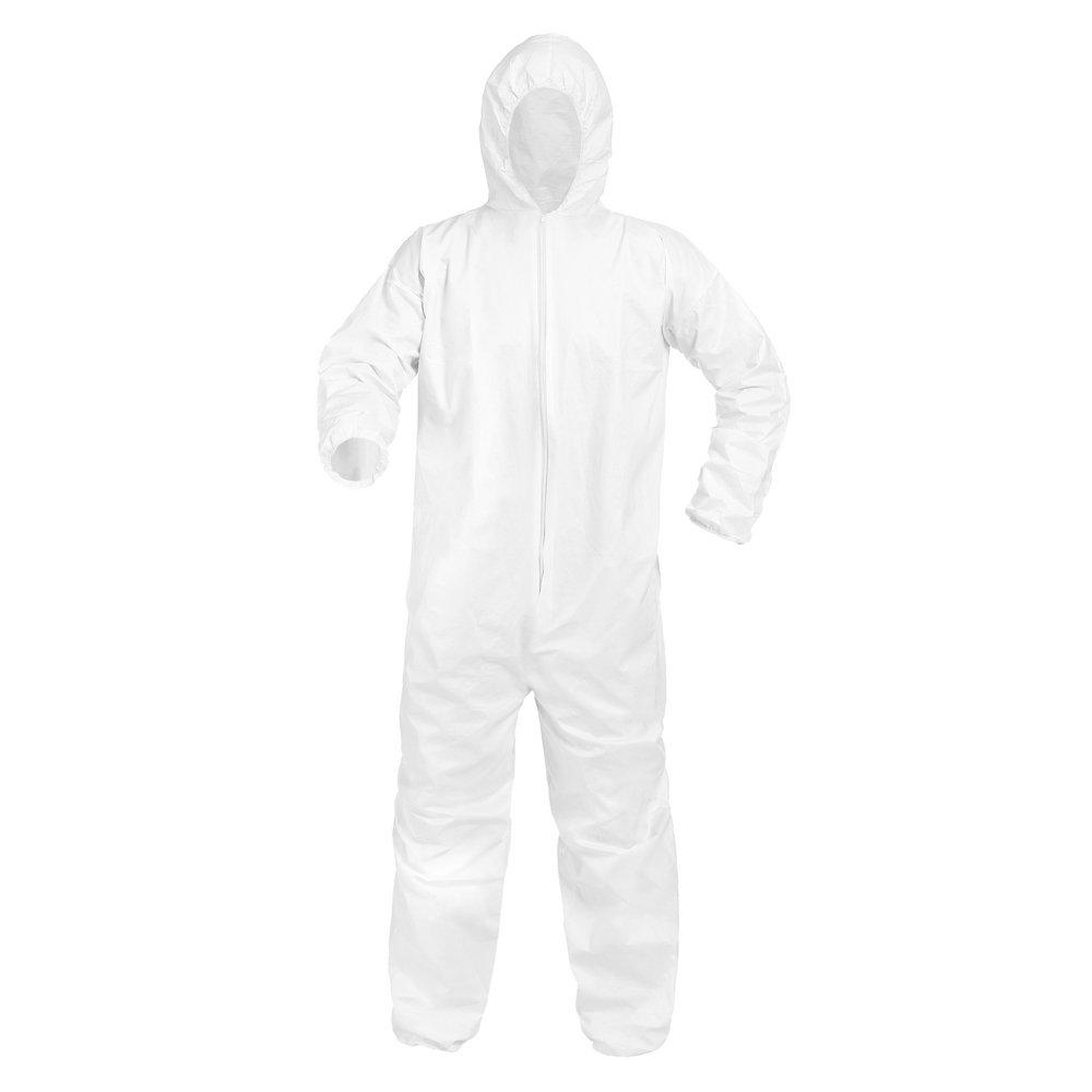 Lightweight Disposable Hooded Coveralls, XL