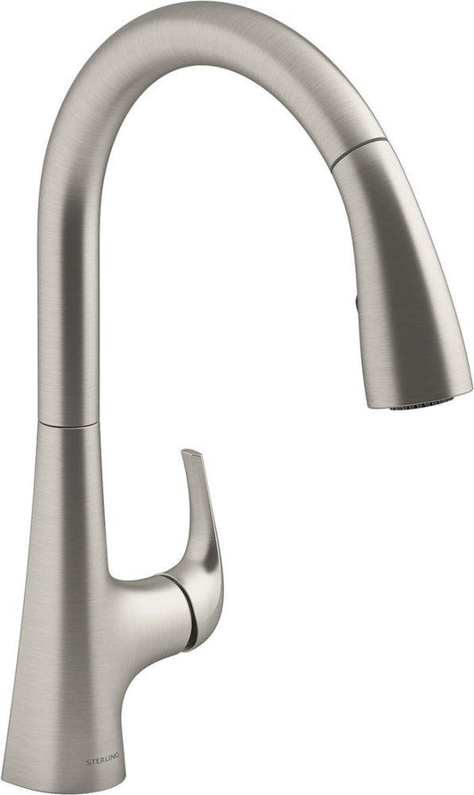 Sterling Medley® Single Handle Pull Down Kitchen Faucet in Vibrant® Stainless