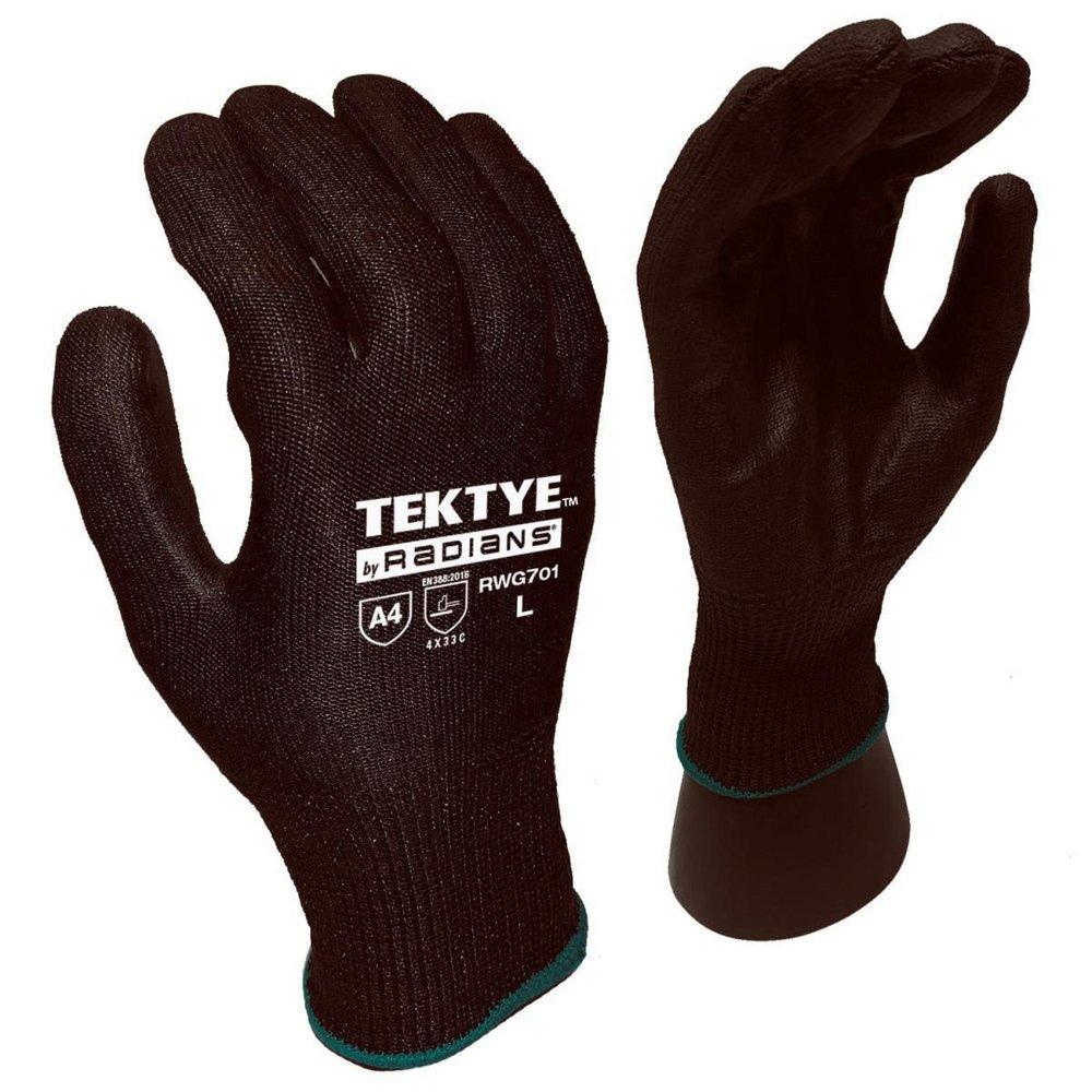 Radians TEKTYE™ 13G Touchscreen Cut Level A4 PU Palm Coated Gloves, L