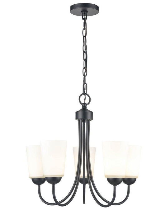 Millennium Lighting Ivey Lake 5-Light Chandelier Ceiling Light in Matte Black