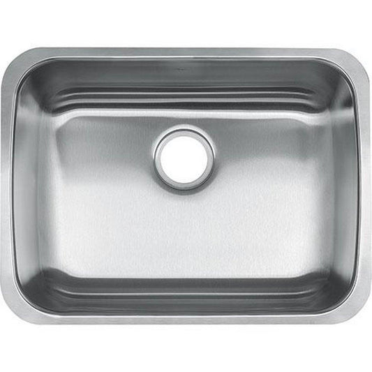 FHP Kindred Reginox Collection 24-3/4 in. Undermount Stainless Steel Single Bowl Kitchen Sink in Satin