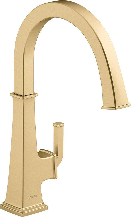 KOHLER Riff™ Single Handle Bar Faucet in Vibrant® Brushed Moderne Brass