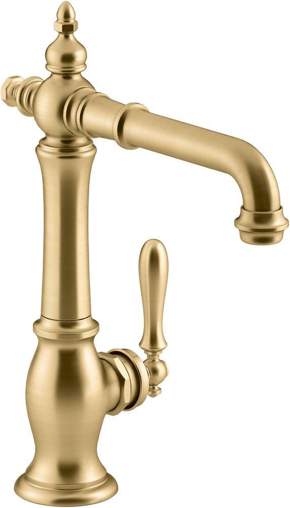 KOHLER Artifacts® Single Handle Bar Faucet in Vibrant® Brushed Moderne Brass