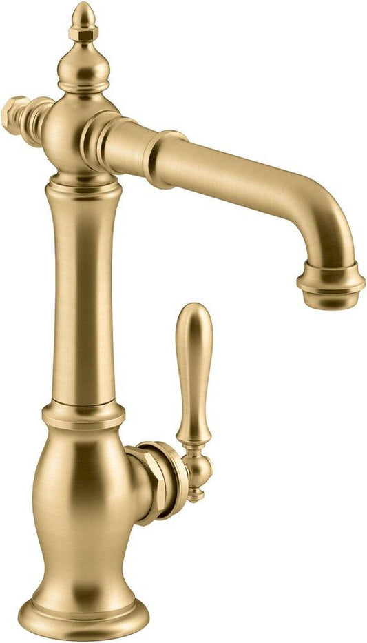 KOHLER Artifacts® Single Handle Bar Faucet in Vibrant® Brushed Moderne Brass